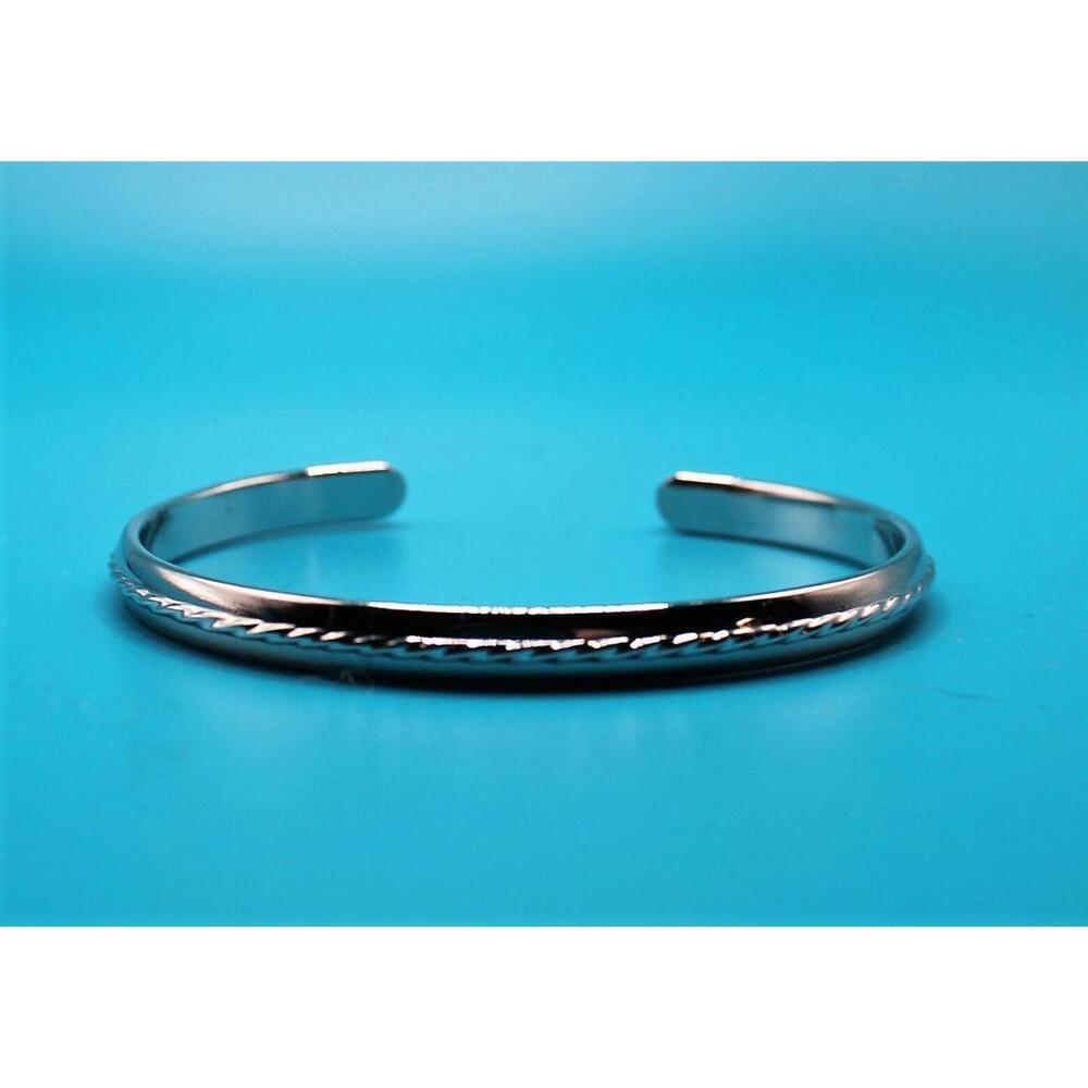 Vintage MONET Silver Tone Cuff Bracelet, Small